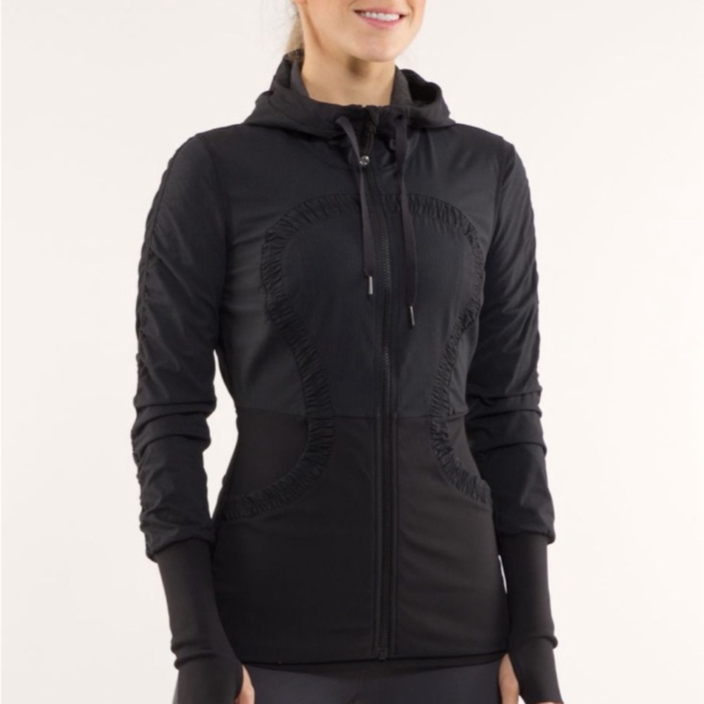 Lululemon Dance Studio Jacket - Reversible - Black / Grey - Size 6